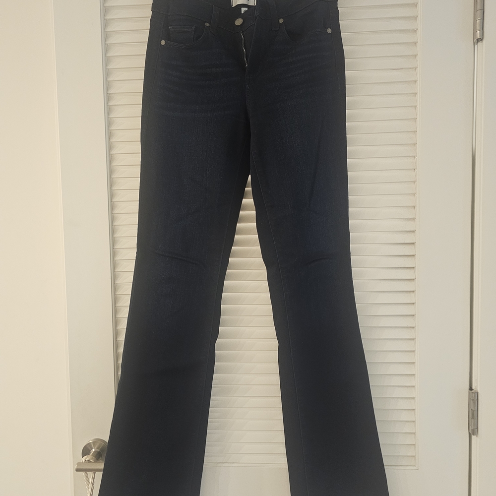 Paige Dark Rinse Low Rise BOOTCUT